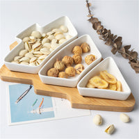 Thumbnail for Cookingstuff Christmas Tree Dried Fruit Tray Snacks Candy Tray Melon Dried Fruit Plate Blue