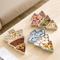 Thumbnail for Cookingstuff Christmas Tree Dried Fruit Tray Snacks Candy Tray Melon Dried Fruit Plate Blue