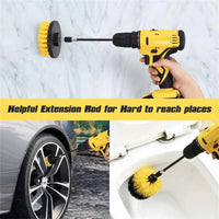 Thumbnail for Tooleiz Three-Piece Electric Drill Set Bathroom Carpet Sink Cleaning Brush Head Black