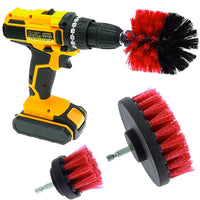 Thumbnail for Tooleiz Three-Piece Electric Drill Set Bathroom Carpet Sink Cleaning Brush Head Red