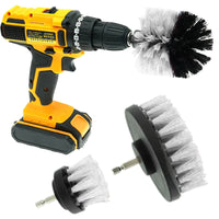 Thumbnail for Tooleiz Three-Piece Electric Drill Set Bathroom Carpet Sink Cleaning Brush Head White