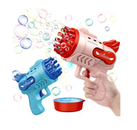 Thumbnail for Bubblerainbow Angel 12-Hole Bubble Gun a Dual-Purpose Bubble Fan for Children to Play Pink