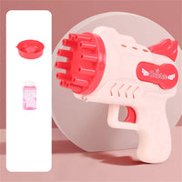 Thumbnail for Bubblerainbow Angel 12-Hole Bubble Gun a Dual-Purpose Bubble Fan for Children to Play Pink