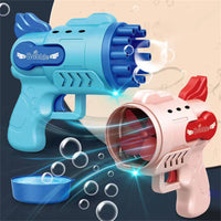 Thumbnail for Bubblerainbow Angel 12-Hole Bubble Gun a Dual-Purpose Bubble Fan for Children to Play Pink