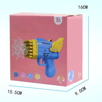 Thumbnail for Bubblerainbow 42 Hole Angel Wing Automatic Bubble Blowing Bubble Gun Launcher Toy Purple