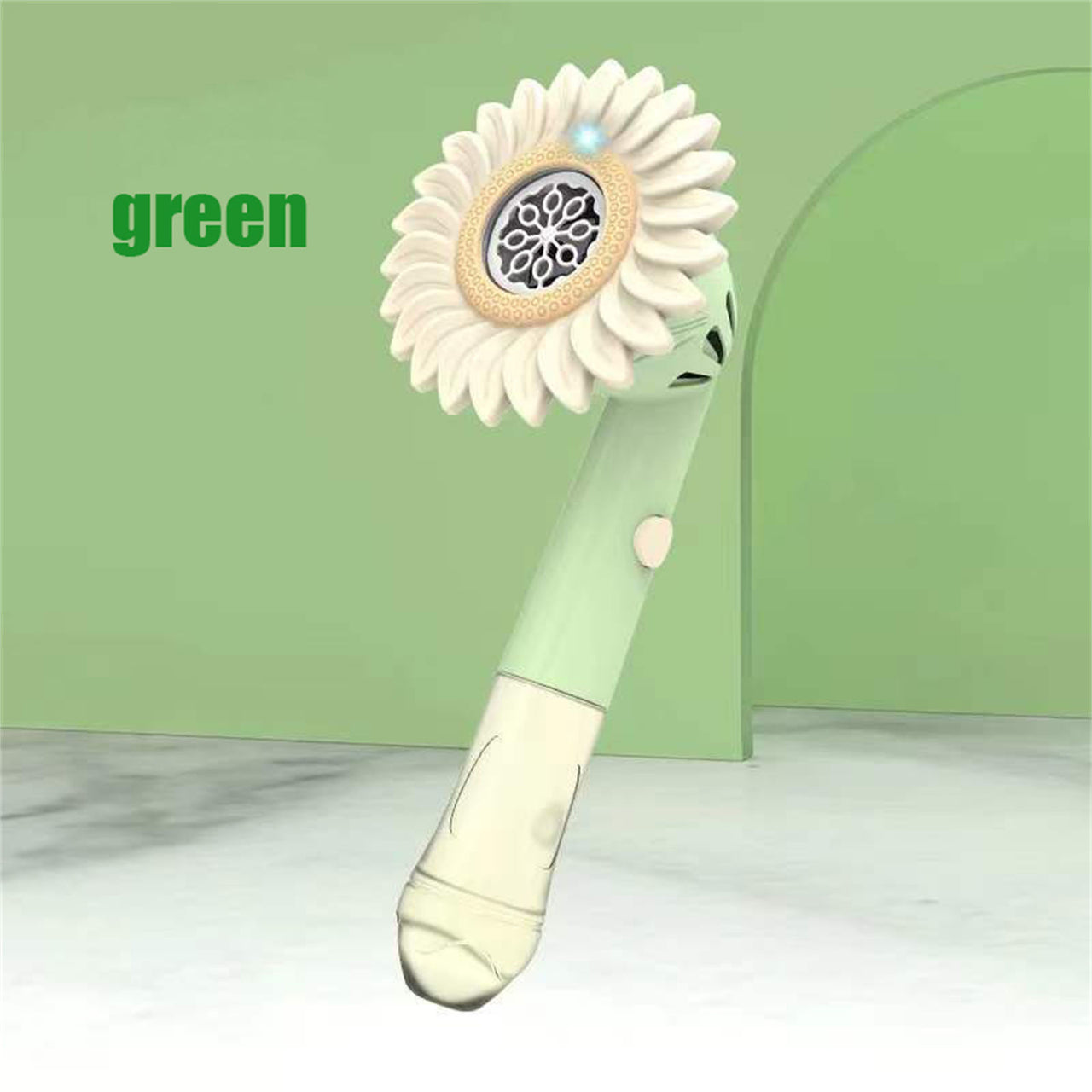 Bubblerainbow Sunflower Bubble Machine Handheld Water Bubble Machine Kids Summer Toys Green