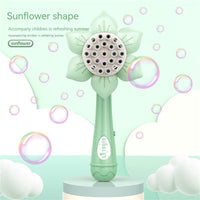 Thumbnail for Bubblerainbow Bubble Gun Toy Sunflower Stick Flower Shower Machine 23 Hole Children Toy Green