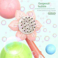 Thumbnail for Bubblerainbow Bubble Gun Toy Sunflower Stick Flower Shower Machine 23 Hole Children Toy Green