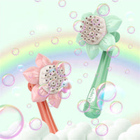 Thumbnail for Bubblerainbow Bubble Gun Toy Sunflower Stick Flower Shower Machine 23 Hole Children Toy Green