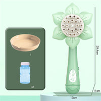 Thumbnail for Bubblerainbow Bubble Gun Toy Sunflower Stick Flower Shower Machine 23 Hole Children Toy Green