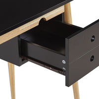 Thumbnail for Oslo Desk with Drawer in Black & Natural