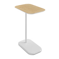 Thumbnail for DEANNA Side Table in White and Light Oak