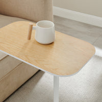 Thumbnail for DEANNA Side Table in White and Light Oak