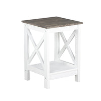 Thumbnail for Coastal Side Table in White and Grey