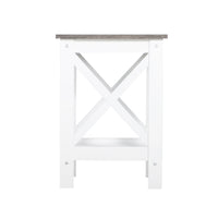 Thumbnail for Coastal Side Table in White and Grey