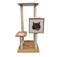 Thumbnail for Petwiz 122cm Premium Wooden Laminate Sisal Post Cat Scratching Tree