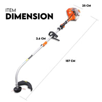 Thumbnail for 4 STROKE Curved Split Shaft Line Trimmer Garden Lawn Whipper Snipper