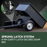 Thumbnail for Steel Dump Cart Garden Tipping Trailer