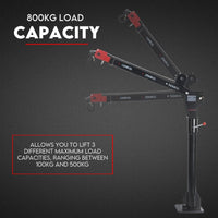 Thumbnail for 800kg Electric Hoist Winch Crane 12V Swivel Car Truck UTE Lift 360° Pick Up