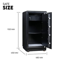 Thumbnail for Electronic Digital Safe Box Fire Proof Safe Heavy Duty Key Lock Security 118L