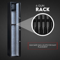 Thumbnail for 4 Rifle Gun Safe Iron Heavy Duty Firearm Security Digital Lockbox Premium