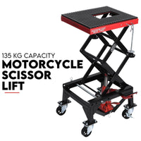 Thumbnail for Motorcycle Scissor Lift Stand 135kg Hydraulic Motorbike Lifter Dirt Bike Jack