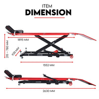 Thumbnail for Motorcycle Lift Table Hydraulic 500kg Bike Jack Mechanic Stand Hoist Lifter