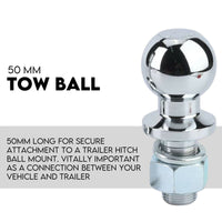 Thumbnail for Adjustable Drop Towbar Tow Bar Ball Mount Tongue 2