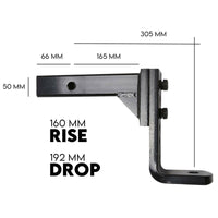 Thumbnail for Adjustable Drop Towbar Tow Bar Ball Mount Tongue 2