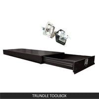 Thumbnail for Under Tray Body Tool Box Trundle Drawer 1500 Long UTE Truck ToolBox Black