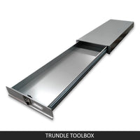 Thumbnail for Under Tray Tool Box Trundle Drawer 1500 mm UTE Drawer Dual Extra Cab Toolbox