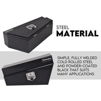 Thumbnail for Under Tray Tool Box Underbody Pair Set 750mm Black Steel