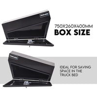 Thumbnail for Under Tray Tool Box Underbody Pair Set 750mm Black Steel