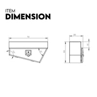 Thumbnail for Under Tray Tool Box Underbody Pair Set 750mm Black Steel