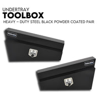 Thumbnail for Under Tray Tool Box Underbody Pair Set 900mm Black Steel