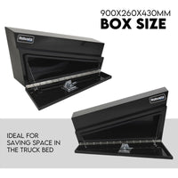 Thumbnail for Under Tray Tool Box Underbody Pair Set 900mm Black Steel