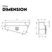 Thumbnail for Under Tray Tool Box Underbody Pair Set 900mm Black Steel