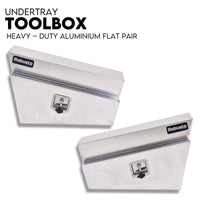 Thumbnail for Under Tray Tool Box Underbody Pair Set 750mm Aluminium