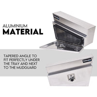 Thumbnail for Under Tray Tool Box Underbody Pair Set 750mm Aluminium