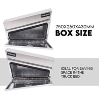 Thumbnail for Under Tray Tool Box Underbody Pair Set 750mm Aluminium