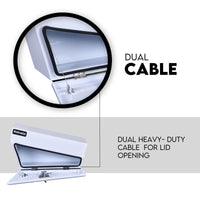 Thumbnail for Under Tray Tool Box Underbody Pair Set 750mm White Steel