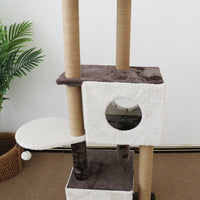 Thumbnail for CATIO Deluxe Multi-Function Three-Level Dual Cat Scratching Tree 141cm