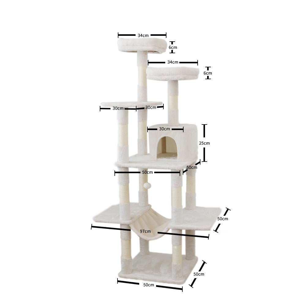 CATIO Tranquility Condo - 50x50x174cm Cat Scratching Post & Retreat