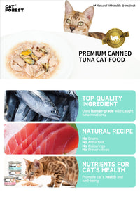 Thumbnail for CAT FOREST Premium Tuna White Meat With Shrimp In Gravy Cat Canned Food 85G X 24