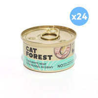 Thumbnail for CAT FOREST Premium Tuna White Meat With Mussel In Gravy Cat Canned Food 85G X 24