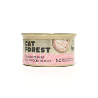 Thumbnail for CAT FOREST Premium Tuna White Meat With Chicken In Jelly Cat Canned Food 85G X 24