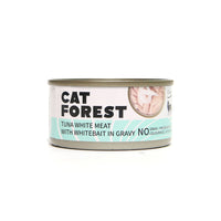 Thumbnail for CAT FOREST Classic Tuna White Meat With Whitebait In Gravy Cat Canned Food 85G X 24