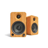 Thumbnail for Kanto YU4 140W Powered Bookshelf Speakers with Bluetooth® and Phono Preamp - Pair, Bamboo