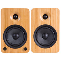 Thumbnail for Kanto YU4 140W Powered Bookshelf Speakers with Bluetooth® and Phono Preamp - Pair, Bamboo