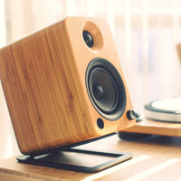 Thumbnail for Kanto YU4 140W Powered Bookshelf Speakers with Bluetooth® and Phono Preamp - Pair, Bamboo